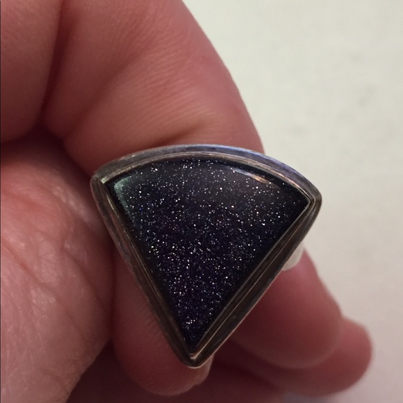 Blue goldstone necklace and 925 sterling silver ring - Picture 6 of 7